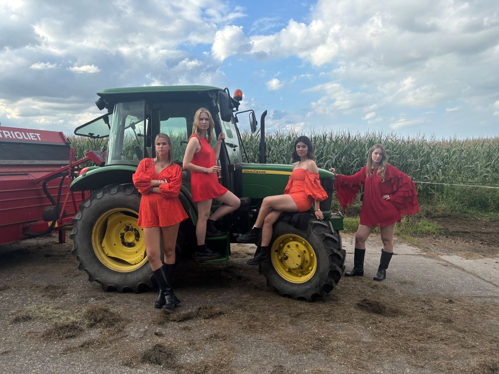 fotoshoot bij de trekker